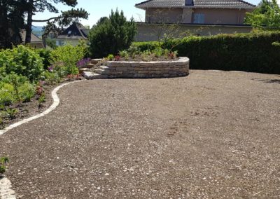 Bordure en pavés calcaires