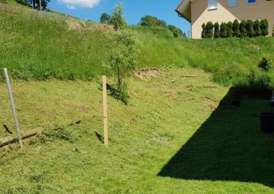 Talus de prairie avant les travaux