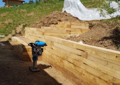 Remblayage et compactage des murs