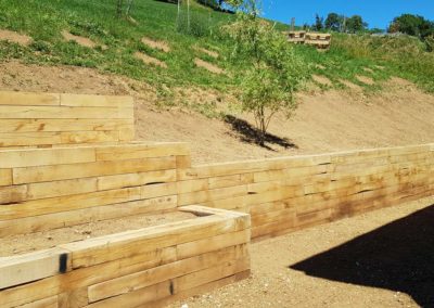 Remblayage et compactage des murs